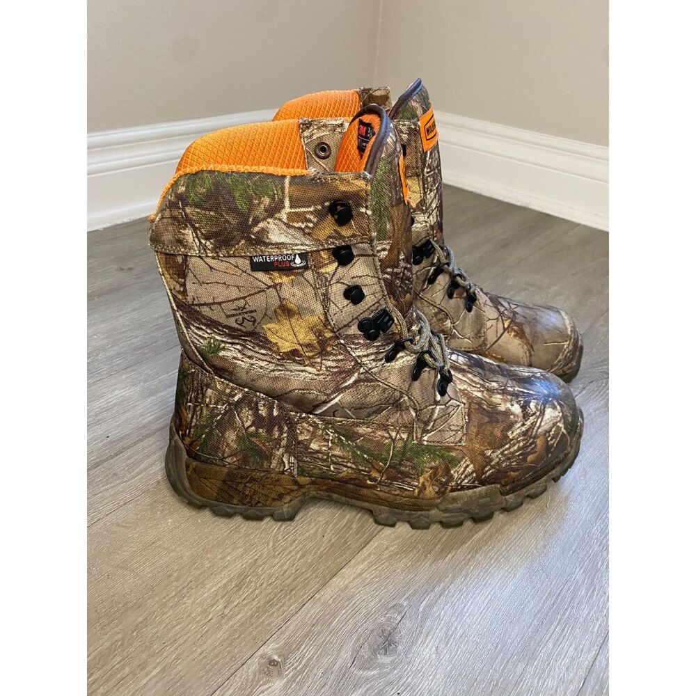 Wolverine W30105 Mens 12 EW Camo Waterproof 600G Insulated Steel Toe Boots